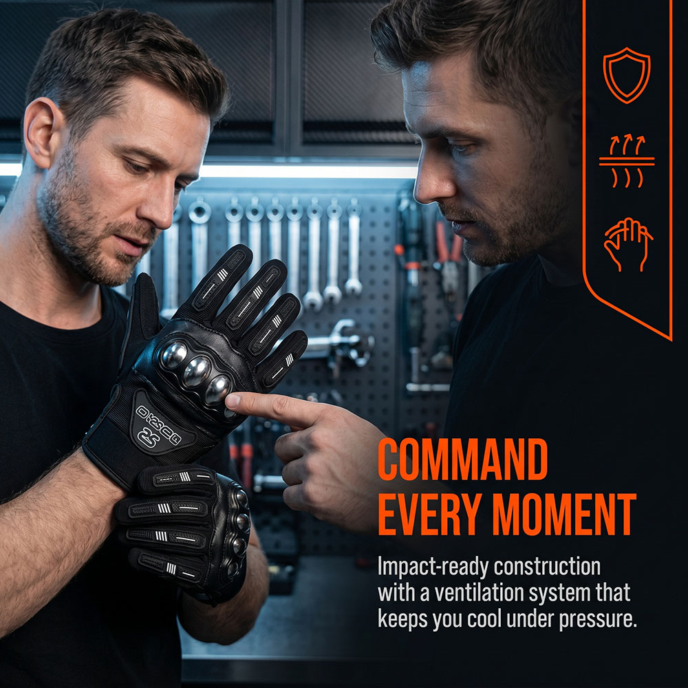 Motorcycle Glove Knuckle - Breathable MX Motorcycle Riding Gloves Hard